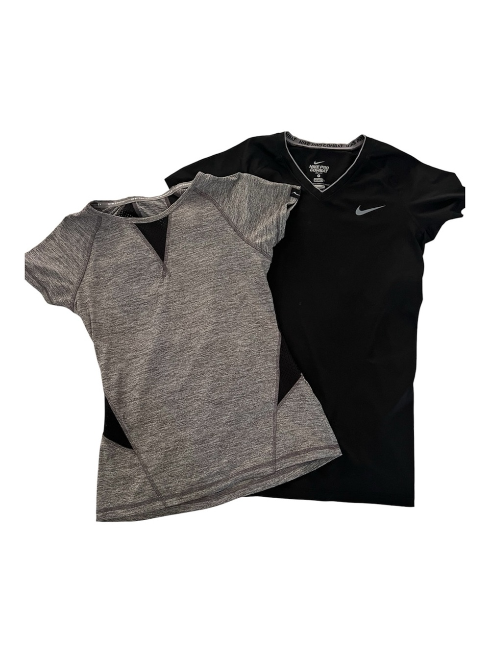 Nike Short Sleeve Active Tops — Black & Gray